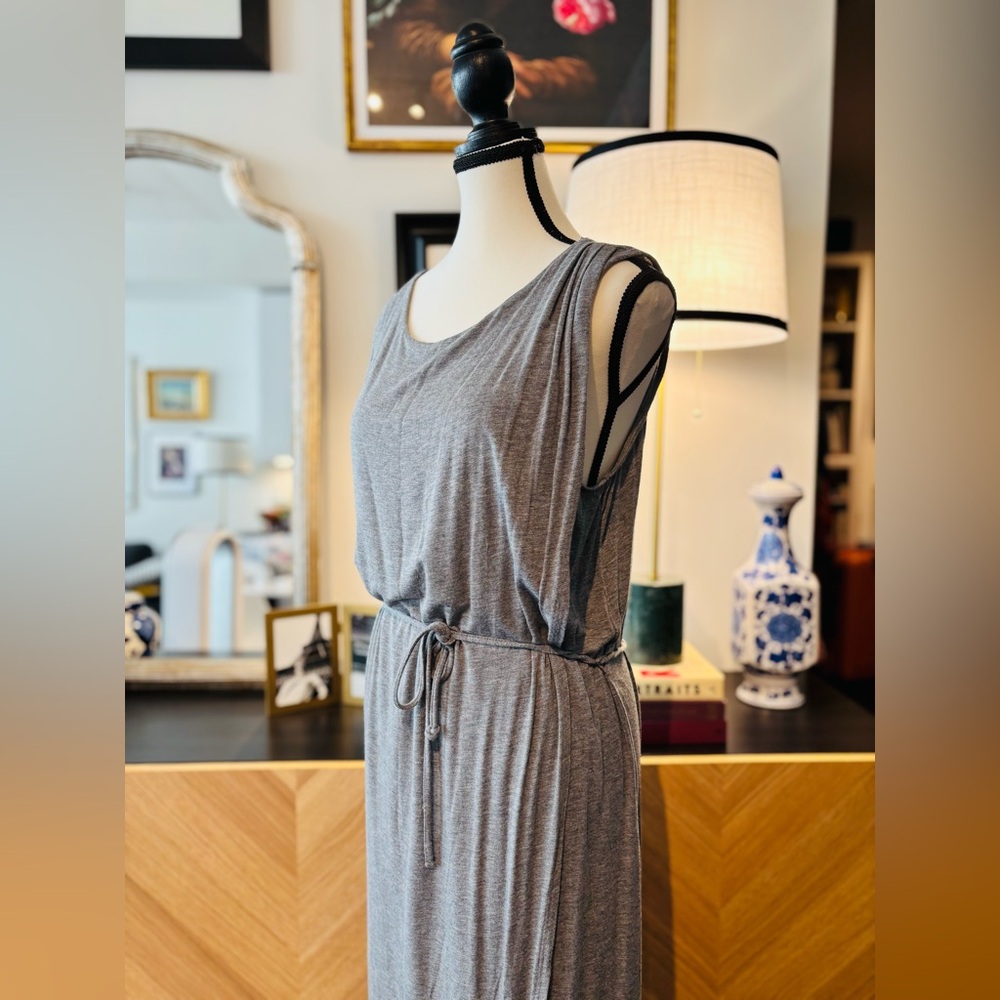 JOE FRESH Gray Sleeveless Maxi Dress sz Large - Picture 8 of 11